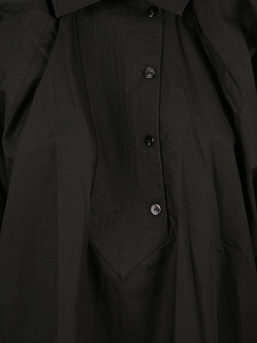 Patou Black Relaxed Fit Shirt With Classic Collar