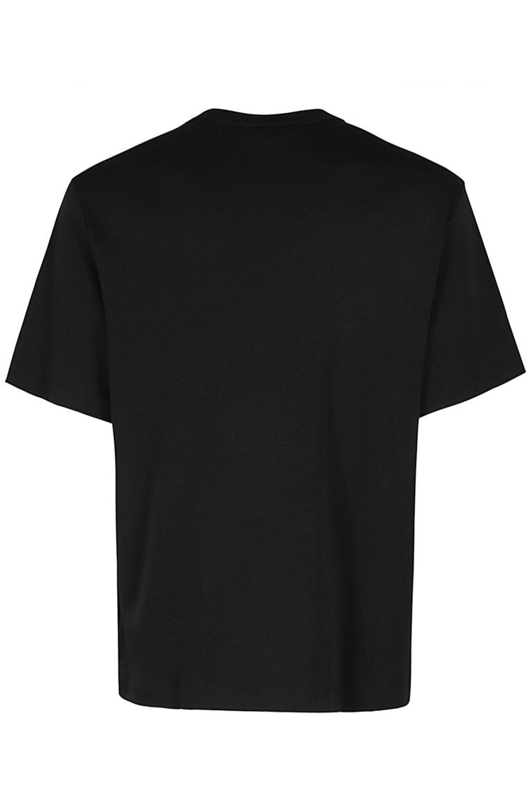 Helmut Lang Tonal Logo Black Cotton T-Shirt
