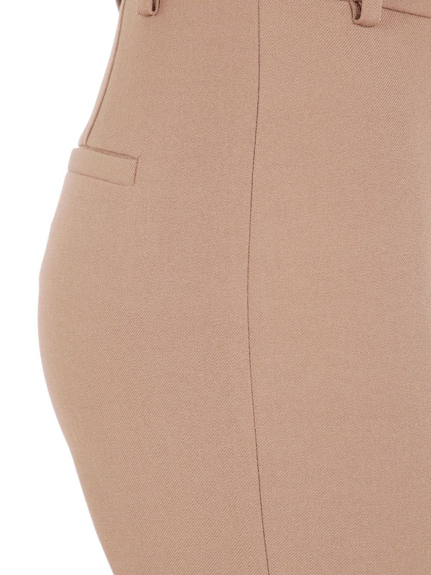Pinko Tailored Beige Trousers With Clean Waistband