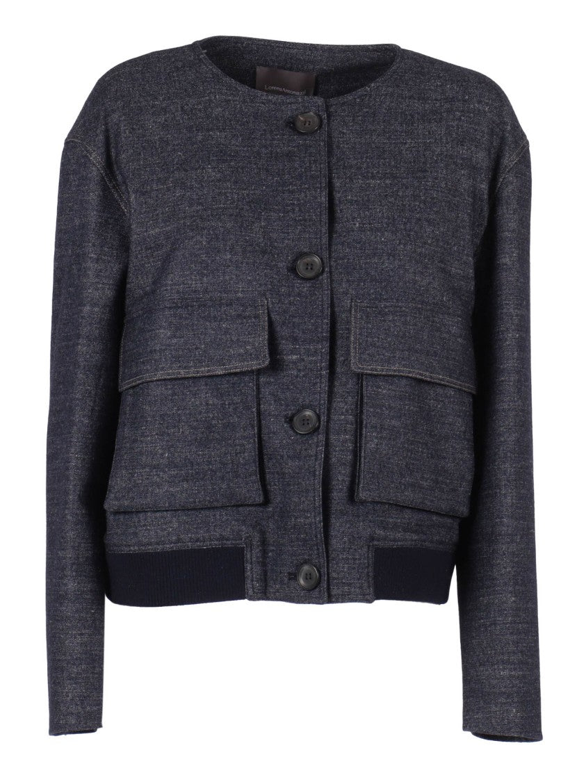 Lorena Antoniazzi Long Tailored Coat With Checkered Pattern And Classic Lapel