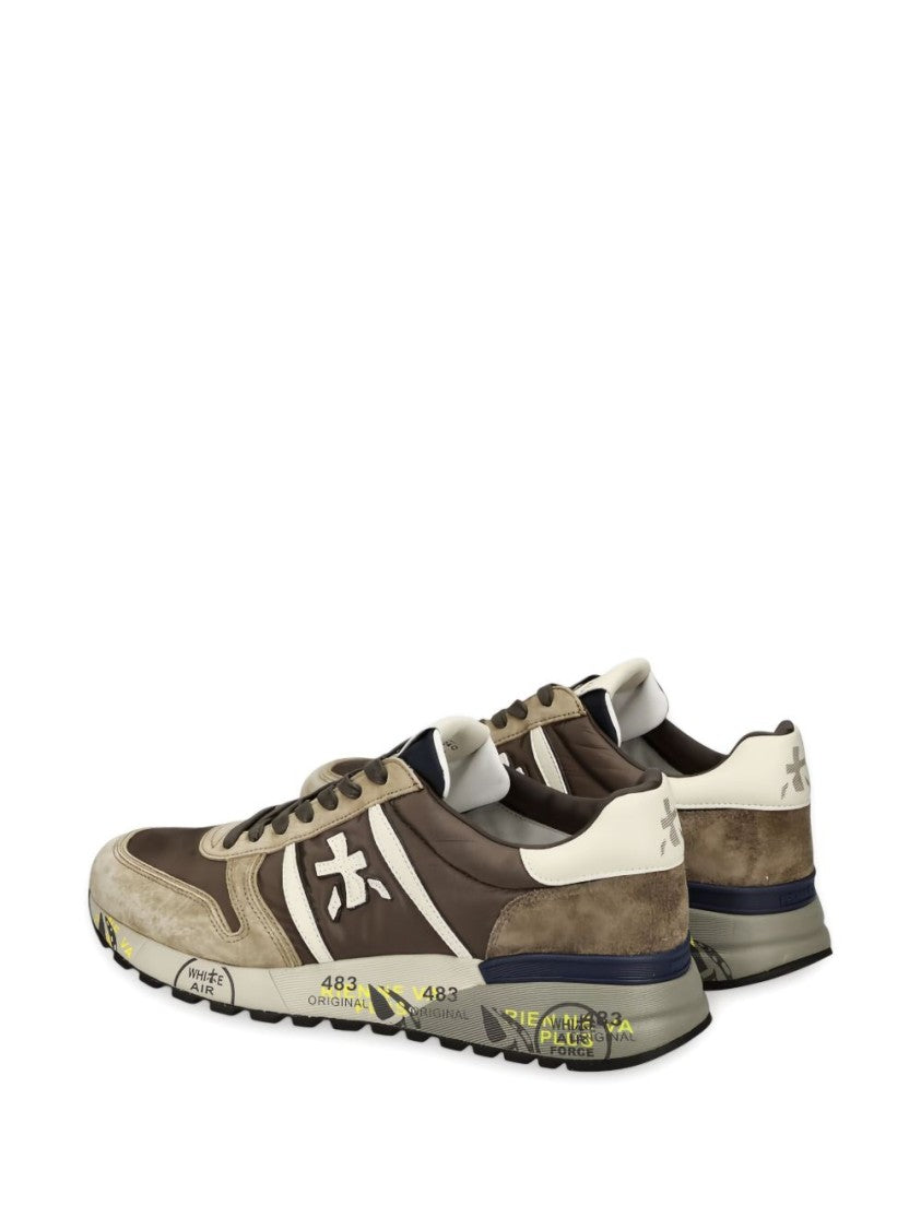 Premiata Low-Top Sneakers With Suede And Smooth Texture Details