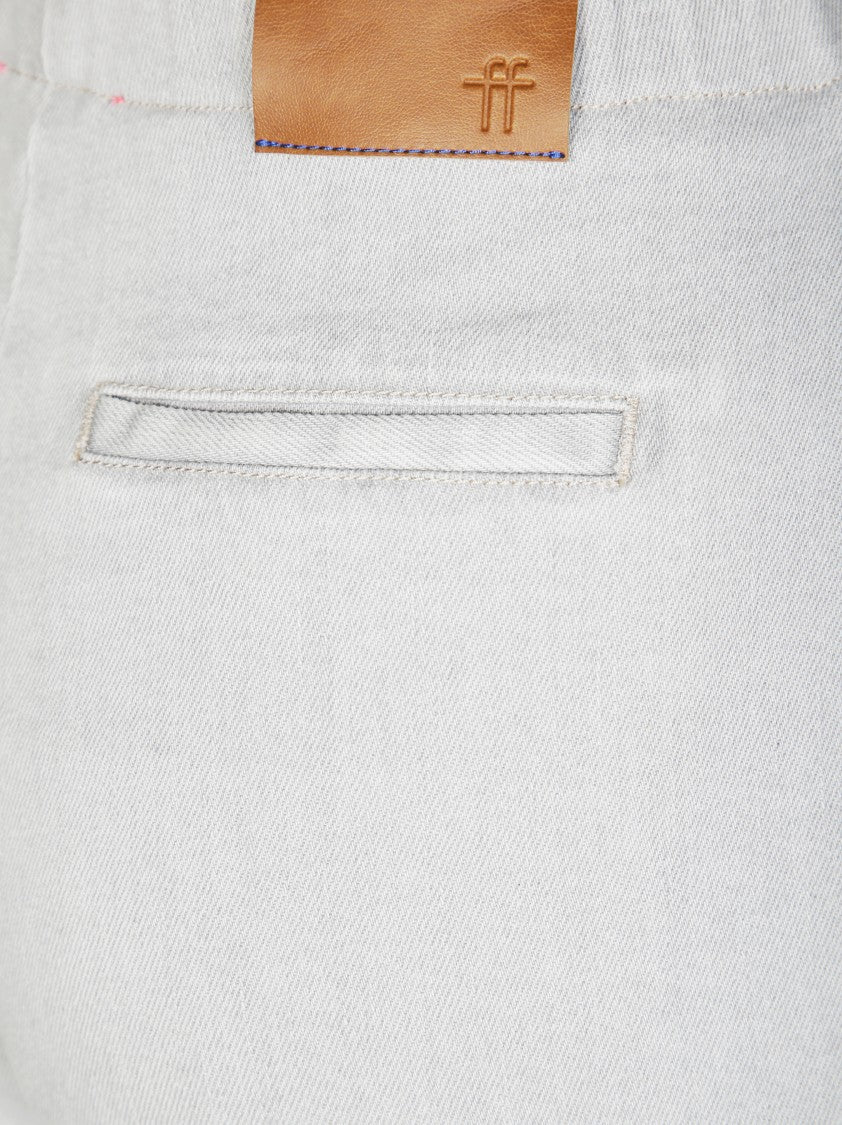 Forte Forte Tailored Wide-Leg Denim Trousers With Subtle Texture