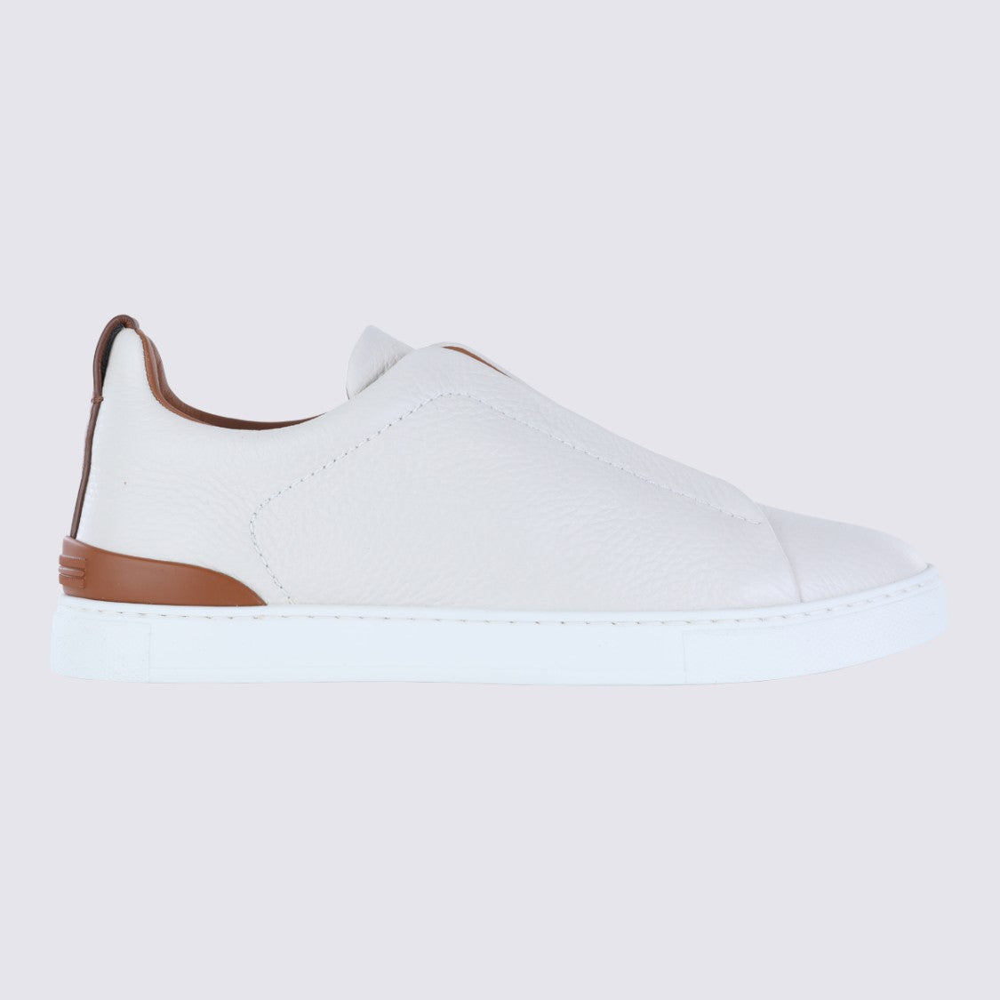 Zegna White Leather Sneakers
