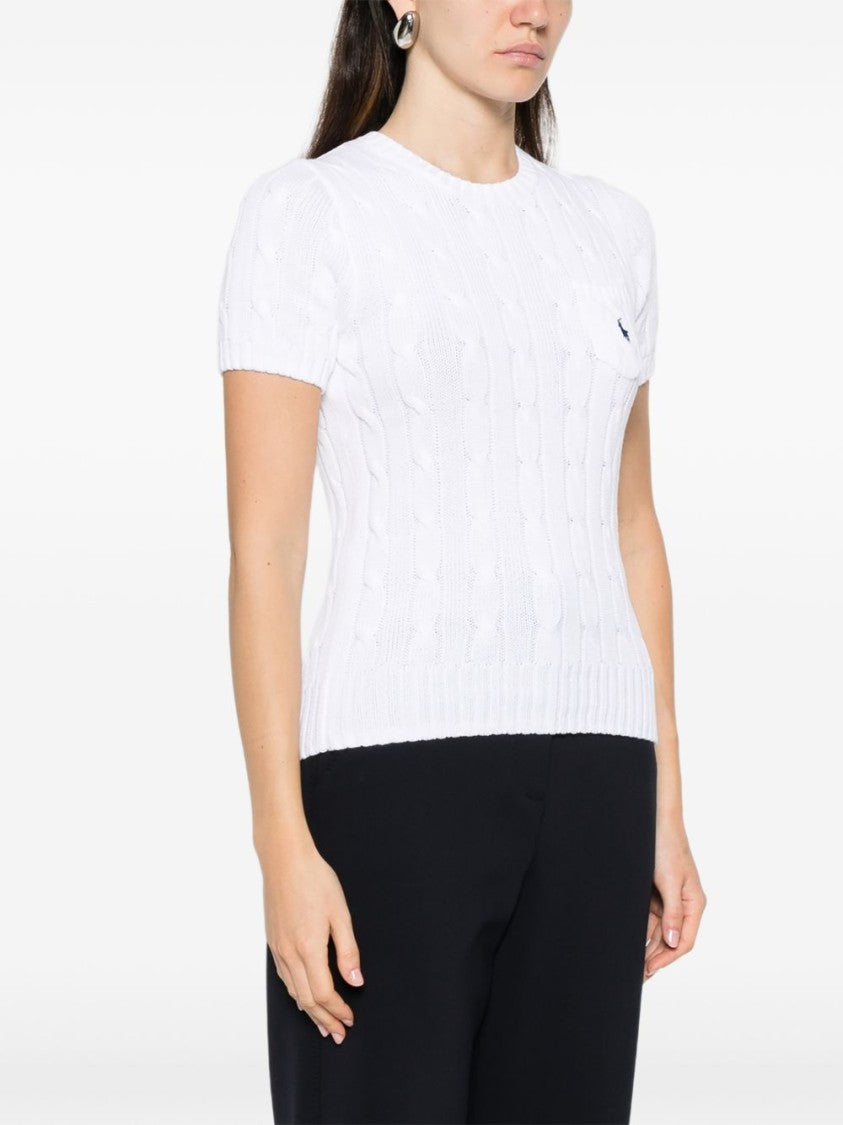 Polo Ralph Lauren Classic Cable Knit Sweater With Round Neckline