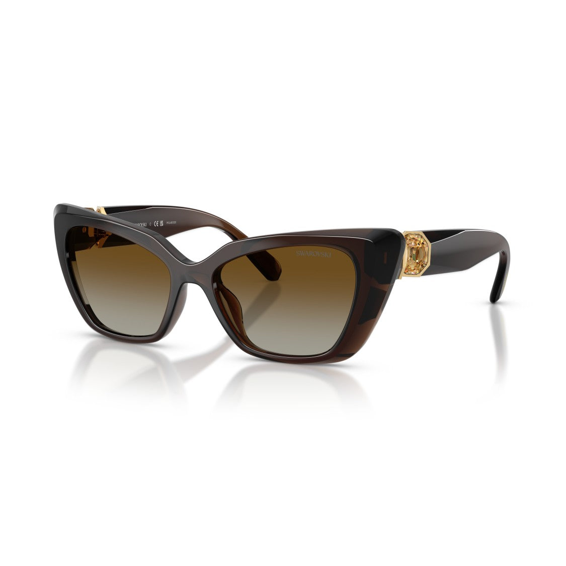 Swarovski 0Sk6047 Bold Cat-Eye Sunglasses With Gold-Tone Embellishments