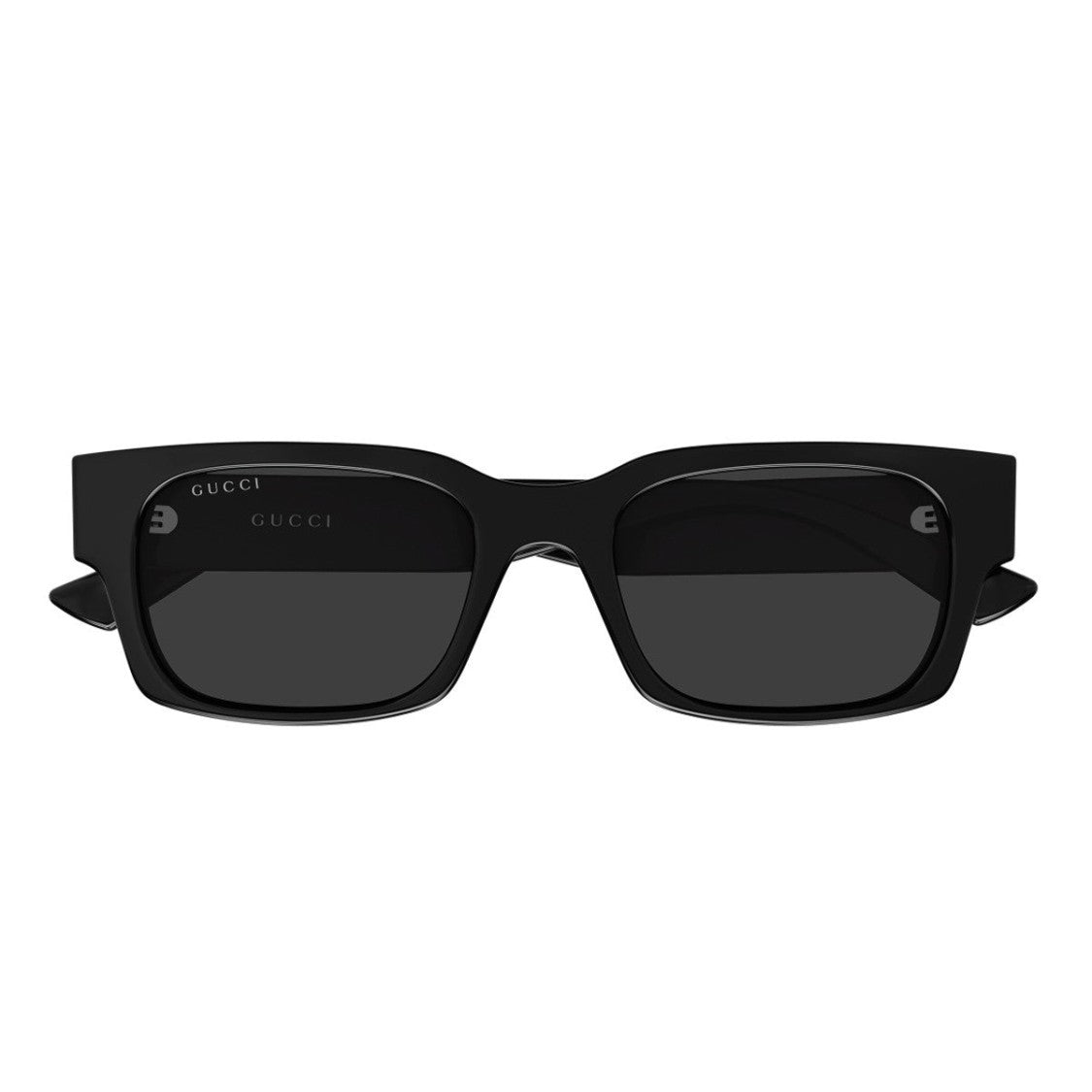 Gucci Black Linea Sign Injected Rectangular Sunglasses