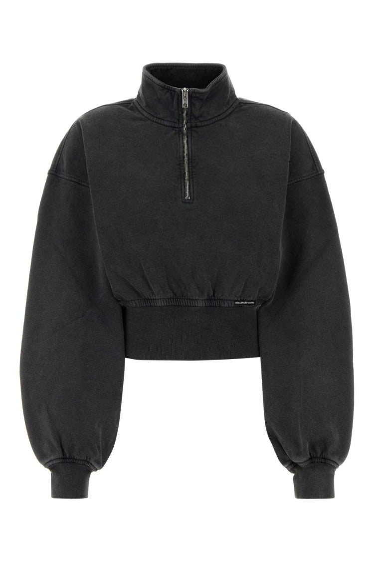 T By Alexander Wang Charcoal Cotton Sweatshirt