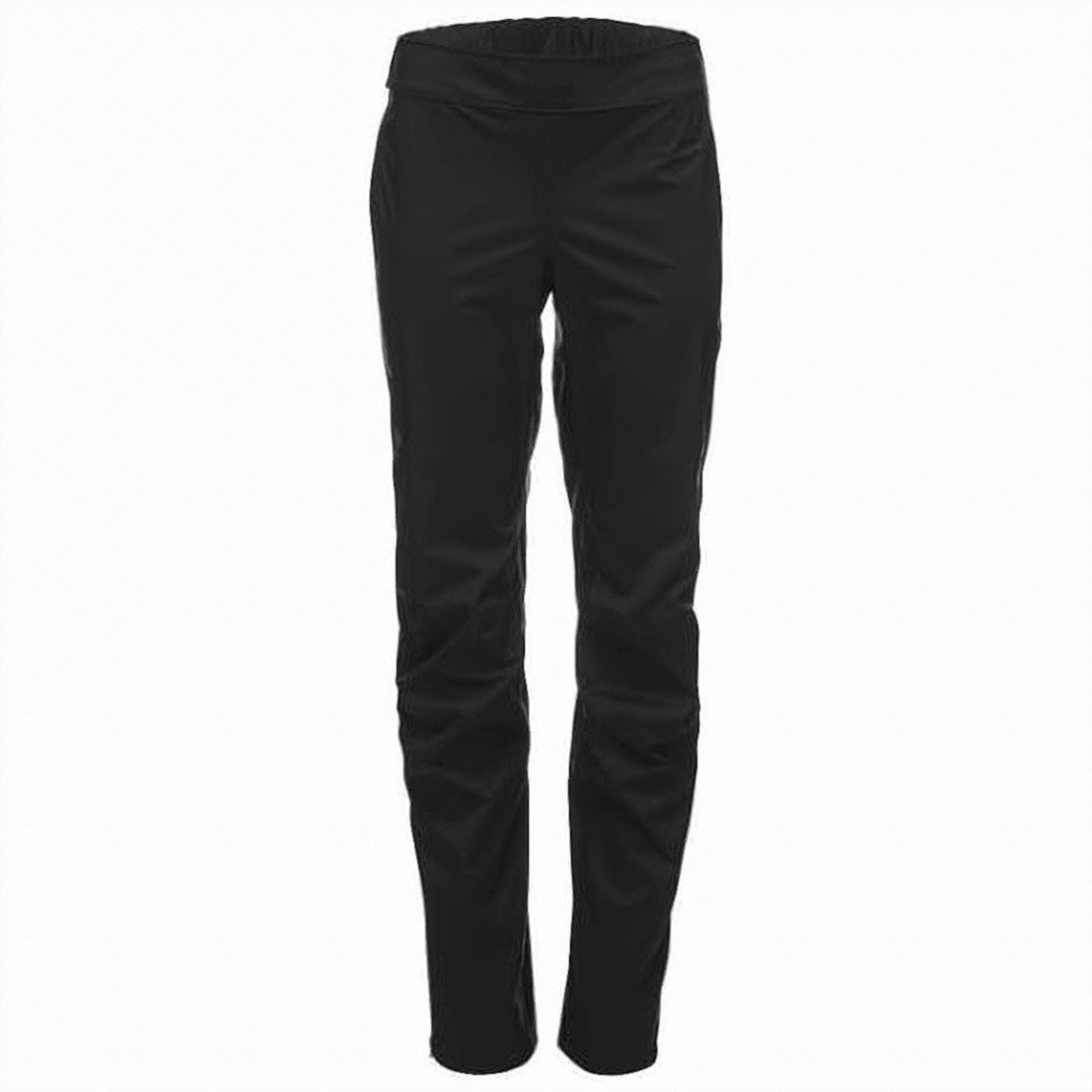 Black Diamond Straight Pants With Fitted Waist And Adjustable Ankle Zippers