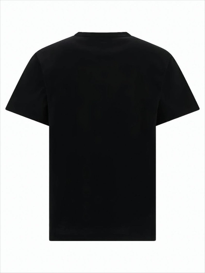 Alexander Mcqueen Minimalist Black T-Shirt With Subtle Logo Detail