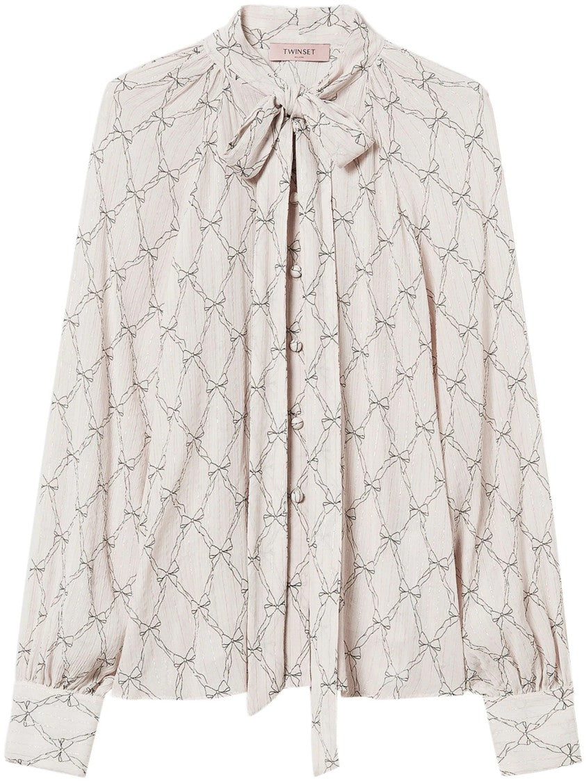 Twin-Set Printed Ribbons Blouse