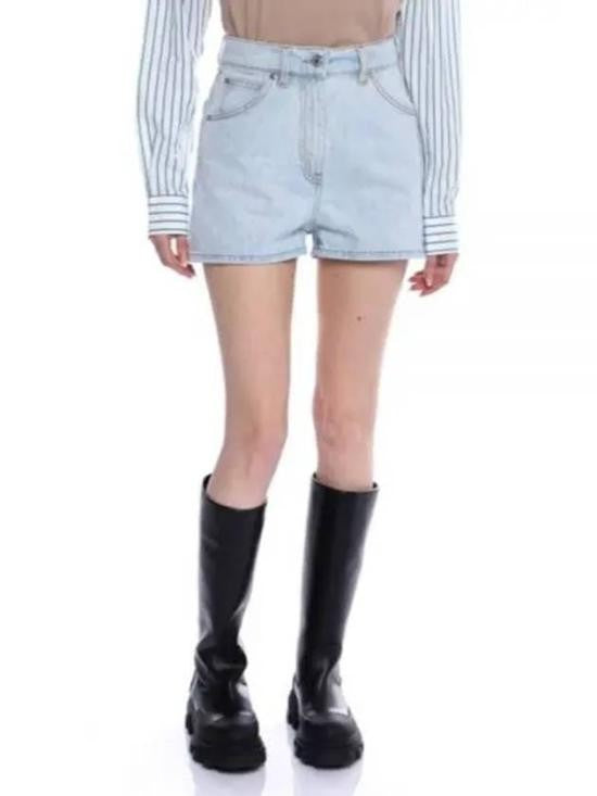 Msgm Mid-Rise Five-Pocket Denim Shorts With Light Wash Finish