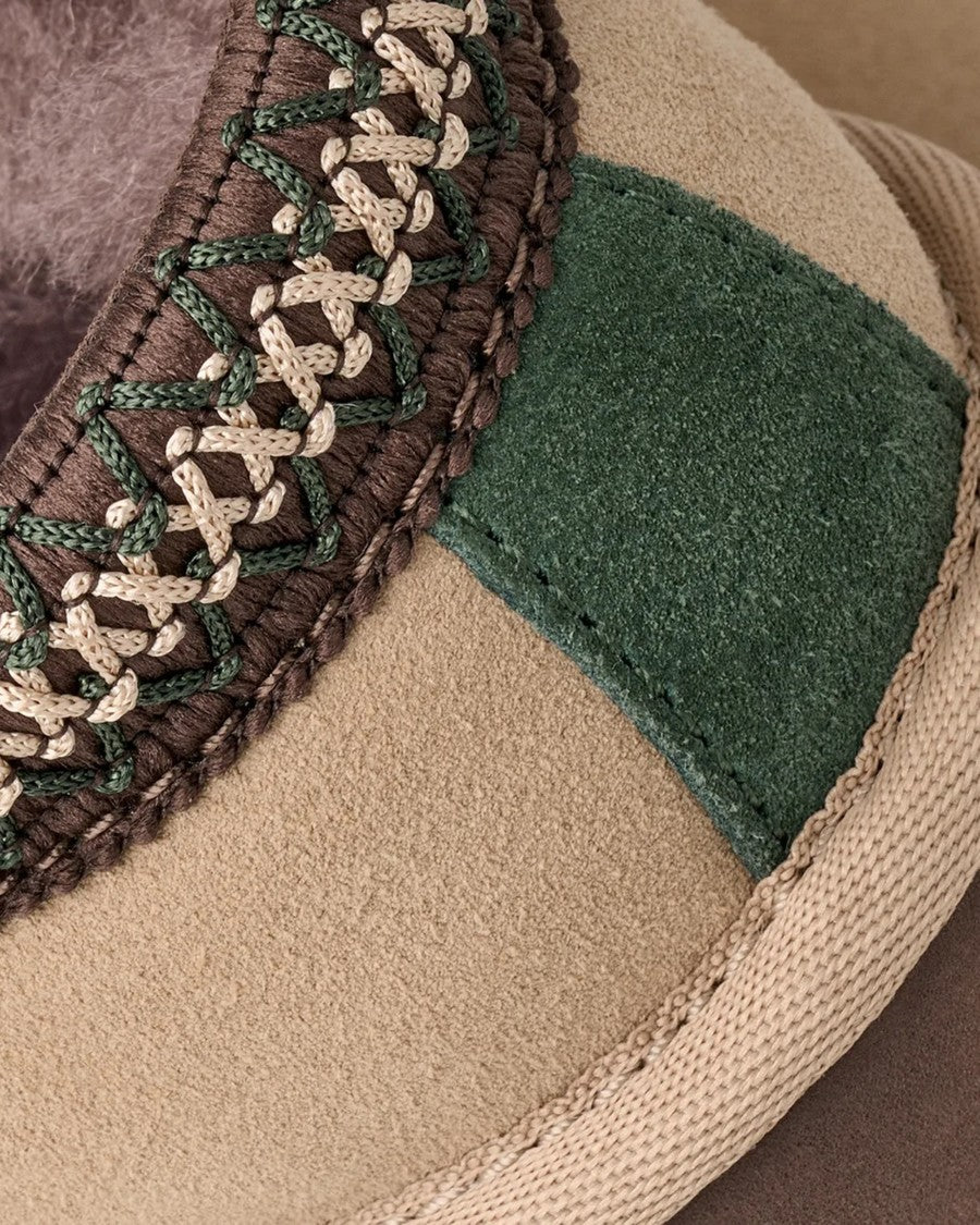 Ugg Suede Slip-On Shoes With Warm Shearling Lining