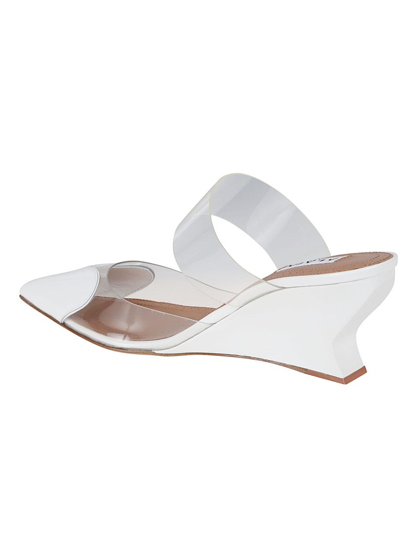 Alaïa Wedge Sandals With Heart-Shaped Cutout And Glossy Finish