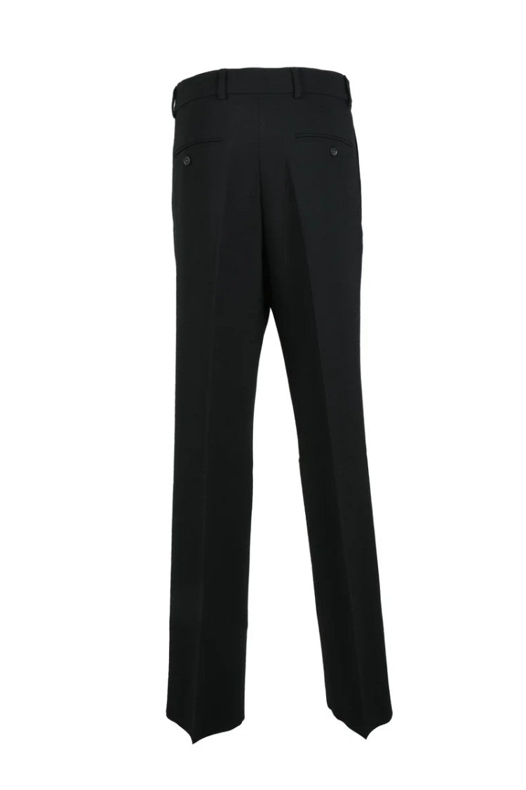 Sportmax Virgin Wool Stretch Trousers - Black