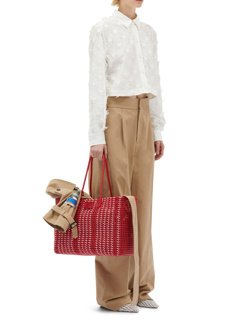 Msgm Wide-Leg Trousers With High Waist
