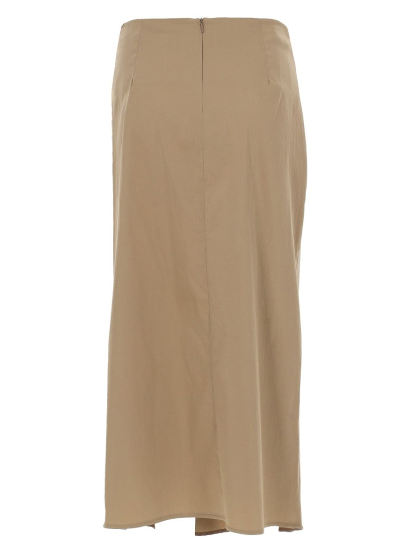 Max Mara Draped Midi Skirt With Gathered Waist Detail