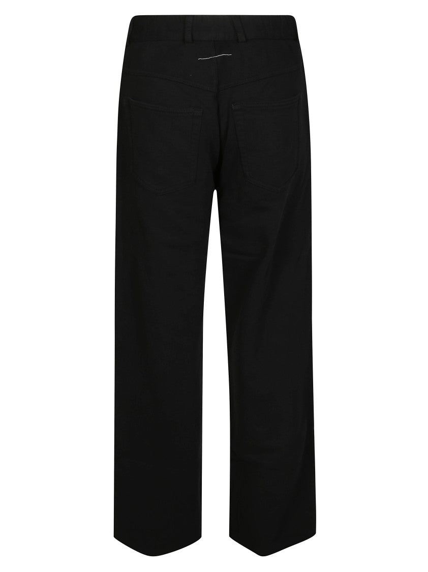 Mm6 By Maison Margiela Wide-Leg Pants With Five-Pocket Design