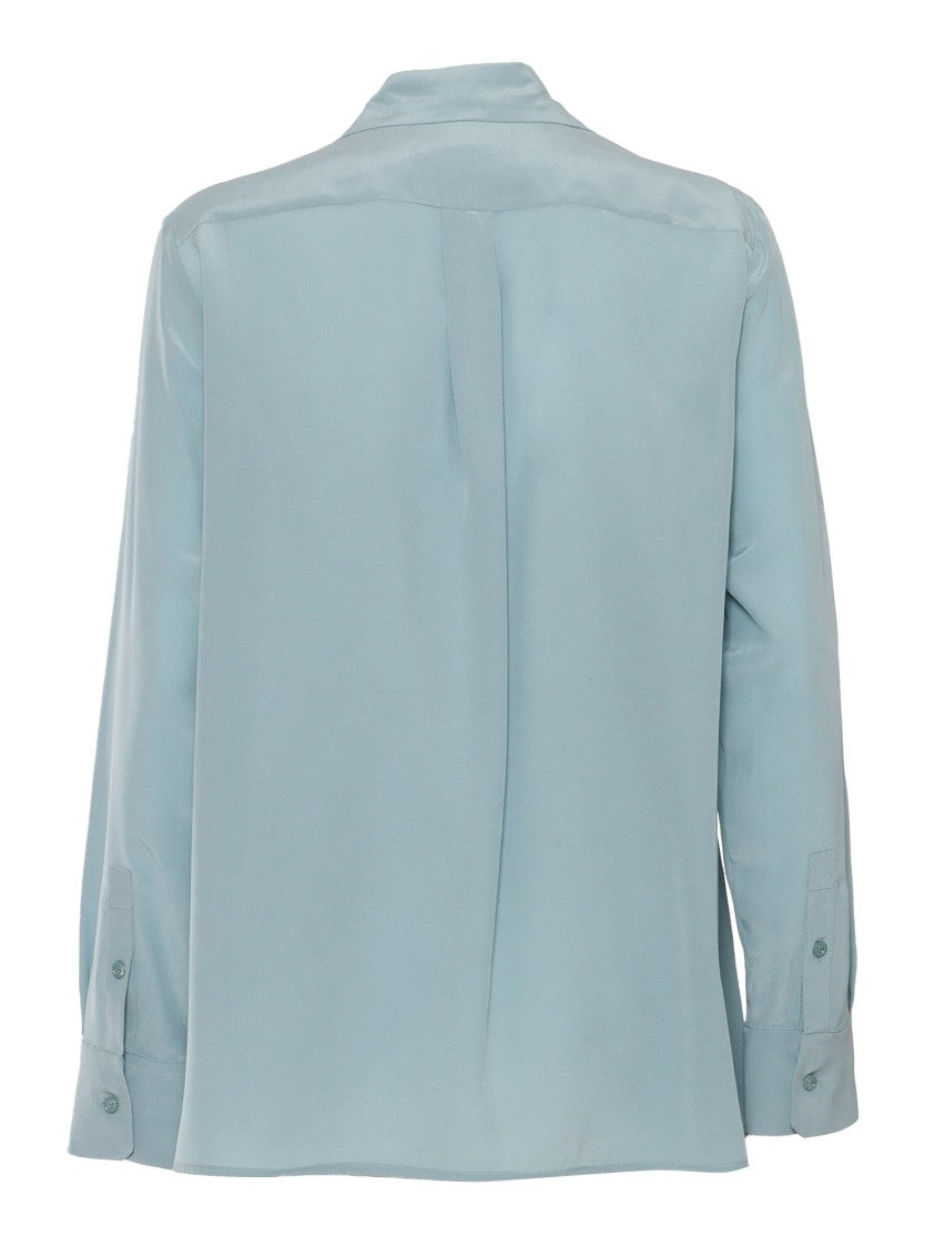 Max Mara Sophisticated Straight-Cut Silk Shirt With Classic Collar