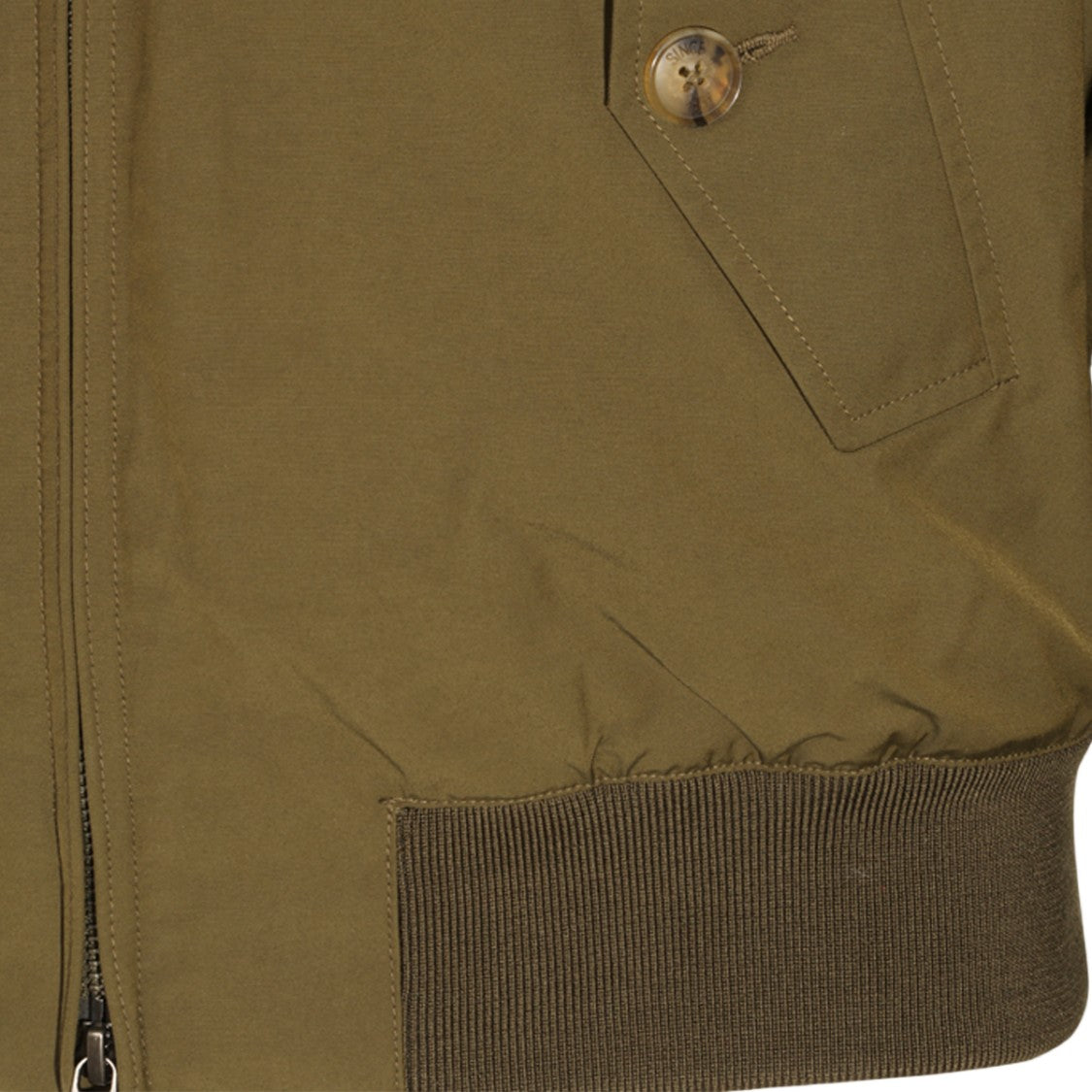 Baracuta High Stand Collar Brown Casual Jacket With Flap Pockets