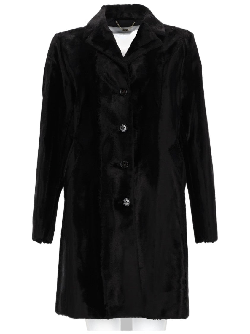 Paltò Single-Breasted Coat With Classic Collar And Four Front Buttons
