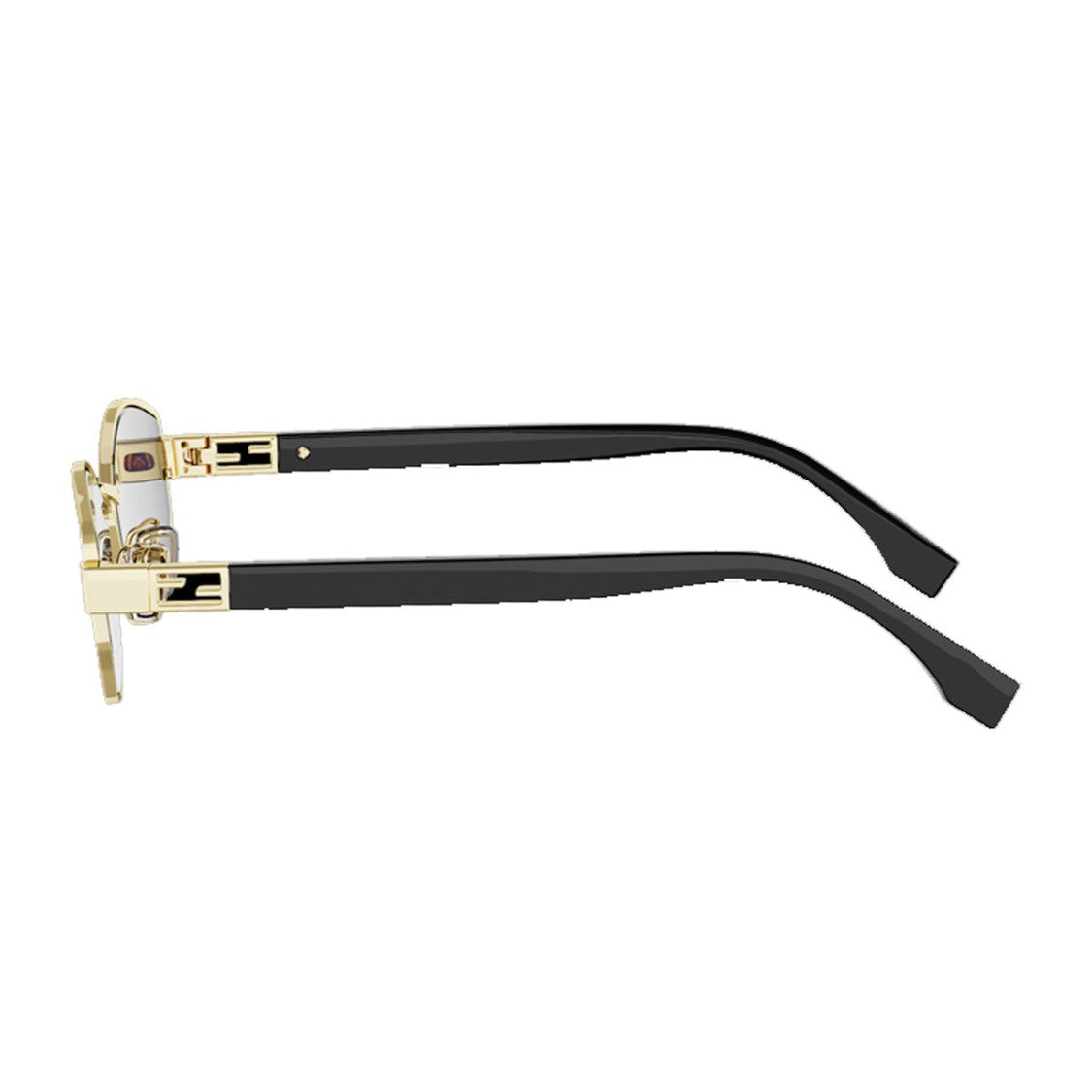 Fendi Gold Tube Fe40216u Geometric Metal Sunglasses