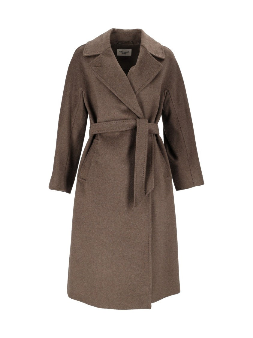Max Mara Brown Resina Belted Coat