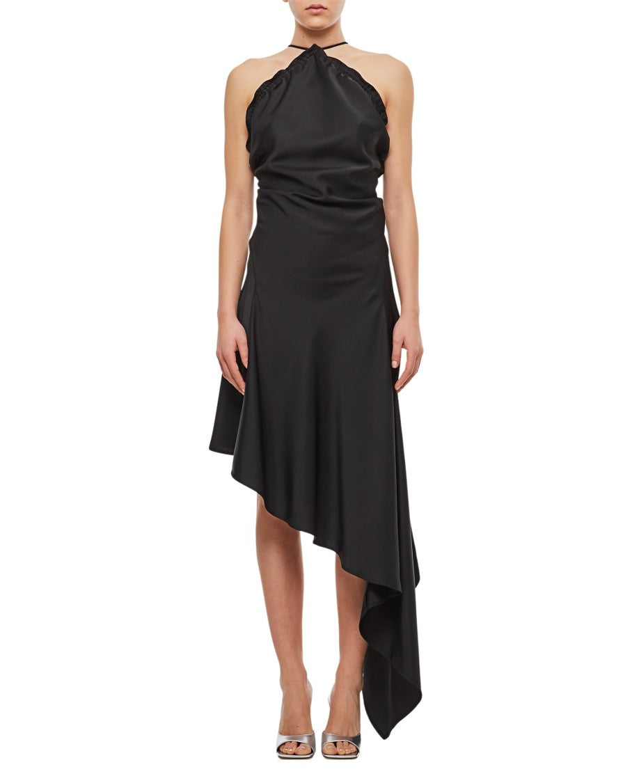 The Attico Asymmetric Satin Dress