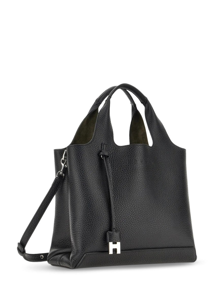 Hogan Textured Leather Tote Bag