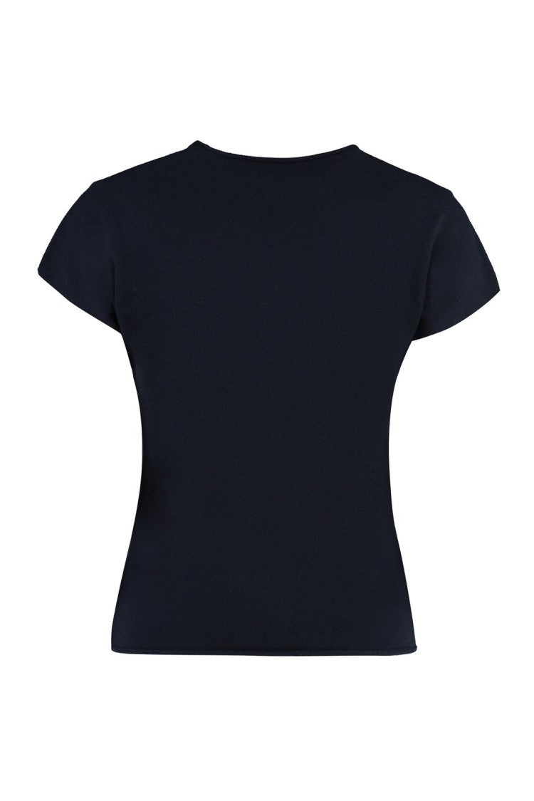 Vince Short Sleeve Wool And Cashmere Tee
