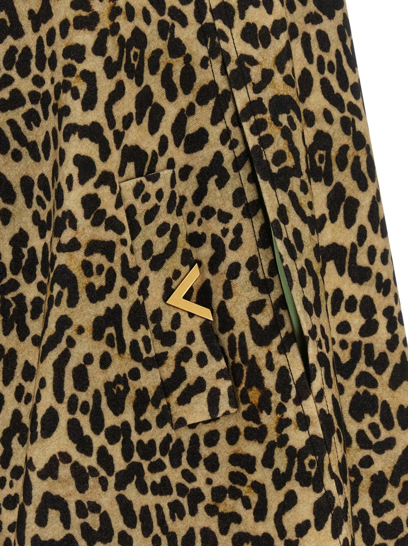 Valentino Garavani Cape In Animalier Cloth