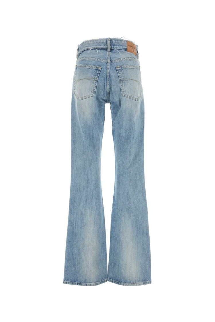 Balenciaga High-Waisted Flared Denim Jeans With Vintage Fading