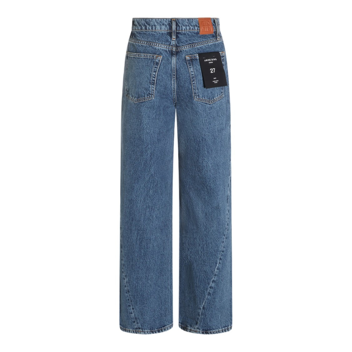 Anine Bing Straight-Leg Jeans With High Waist