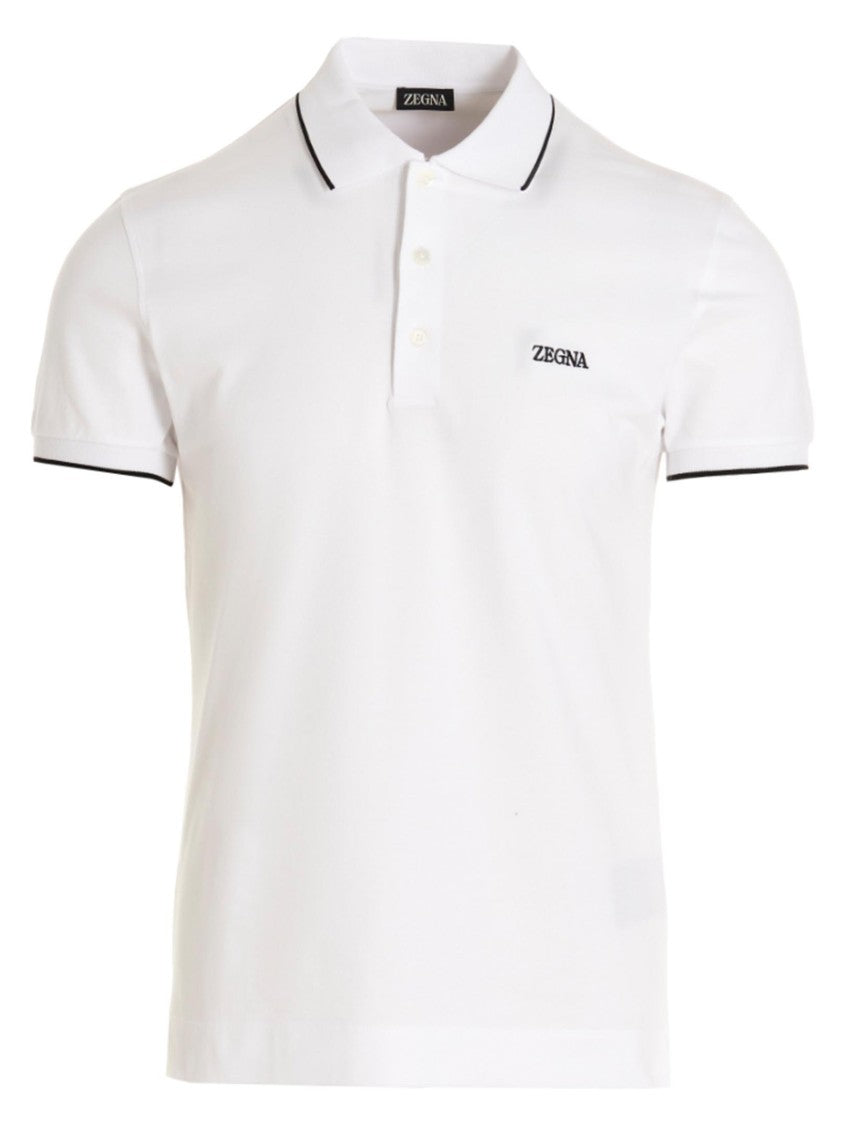 Zegna Embroidered Logo Polo Shirt