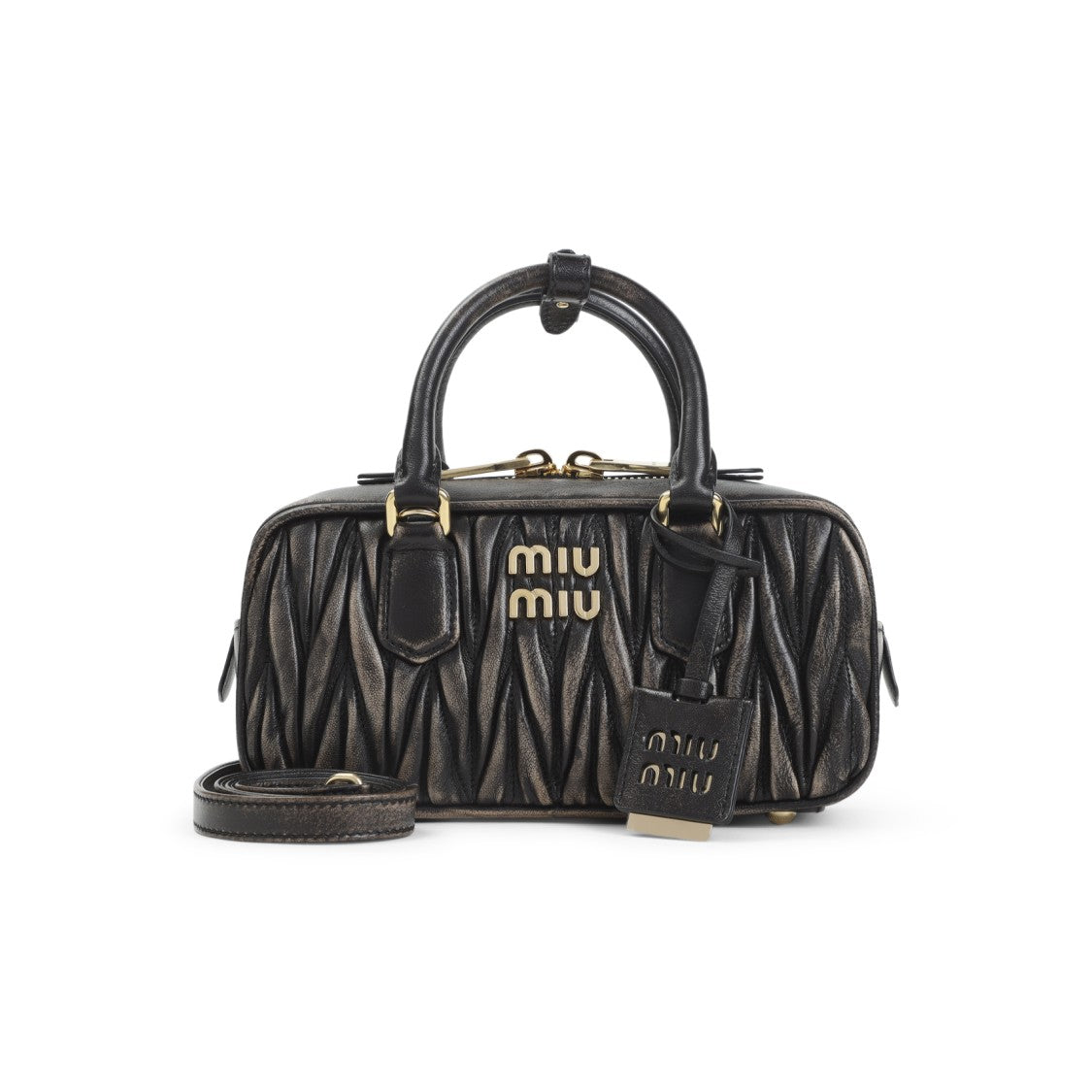 Miu Miu Brown Lamb Leather Shoulder Bag