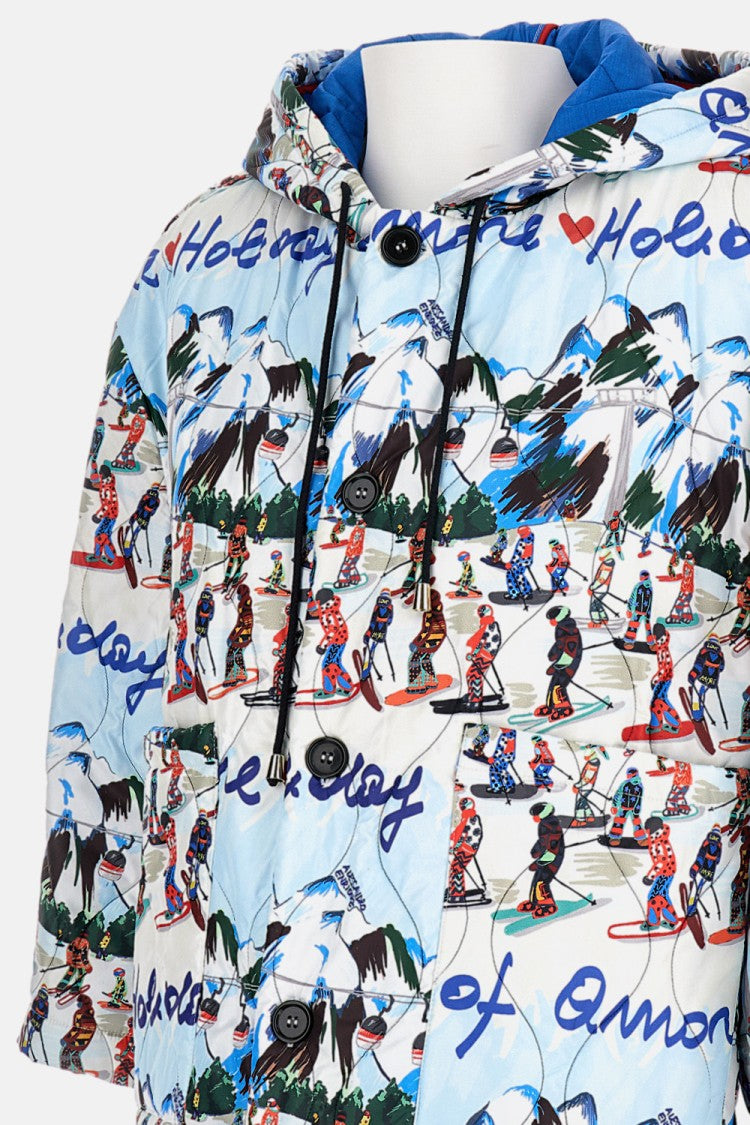 Alessandro Enriquez Quilted Oversized Jacket With Hood