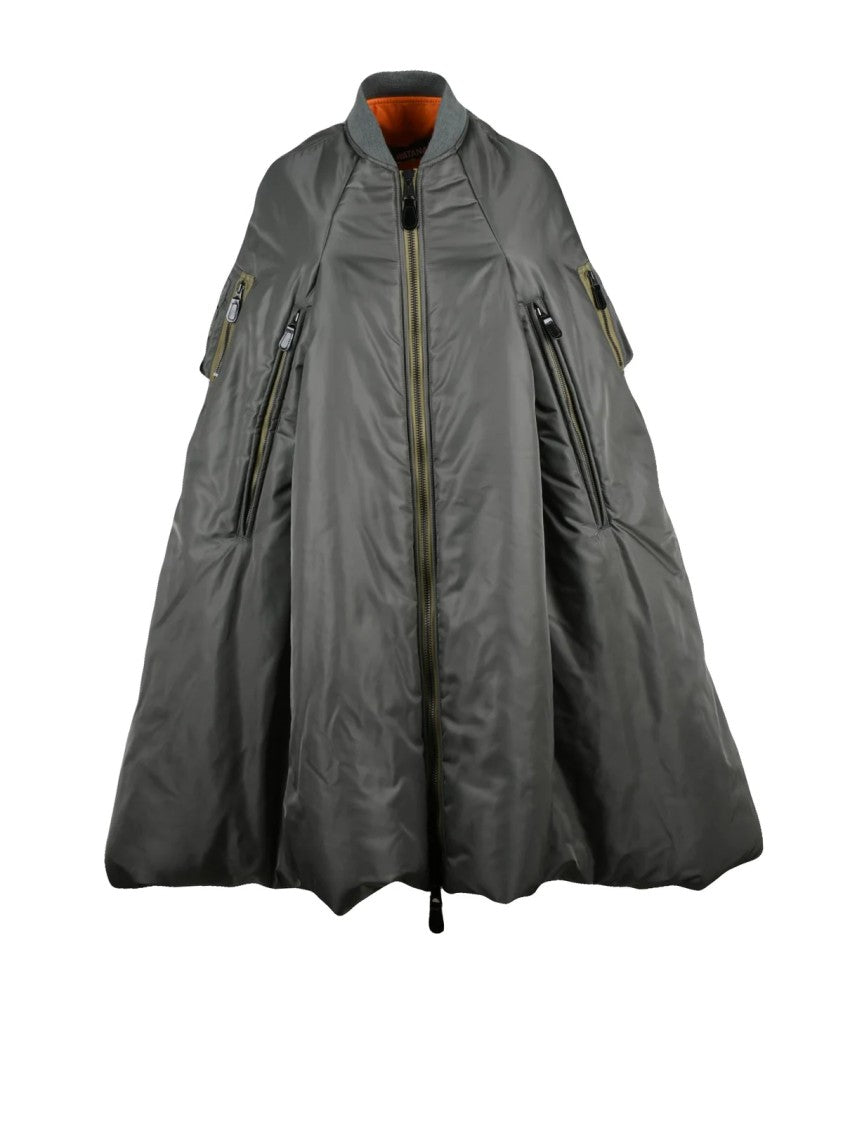 Junya Watanabe X Comme Des Garçons Military-Inspired Long Padded Cape With High Collar