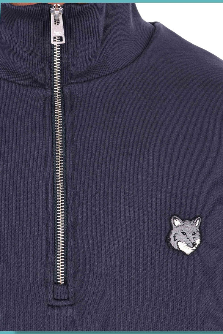 Maison Kitsuné Fox Comfort Fit Half-Zip Hoodie
