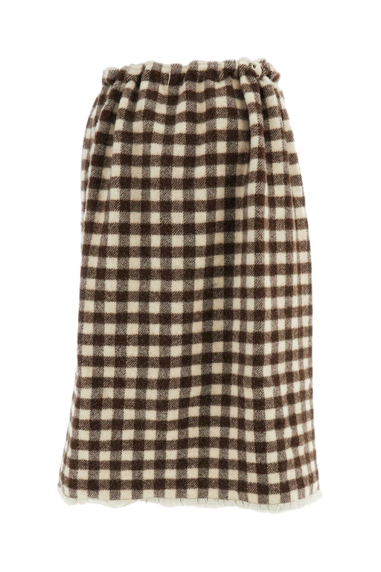 Daniela Gregis Washed Double-Fabric Drawstring Skirt