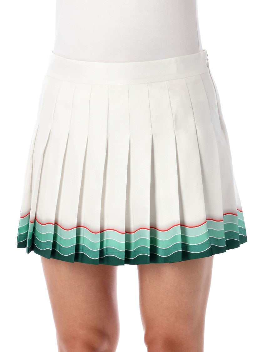Casablanca Pleated Mini Skirt Montagne Ondule