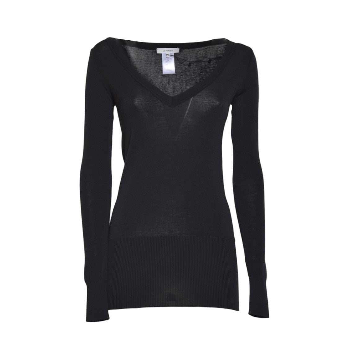 Lemaire Deep V-Neck Slim Fit Wool Sweater