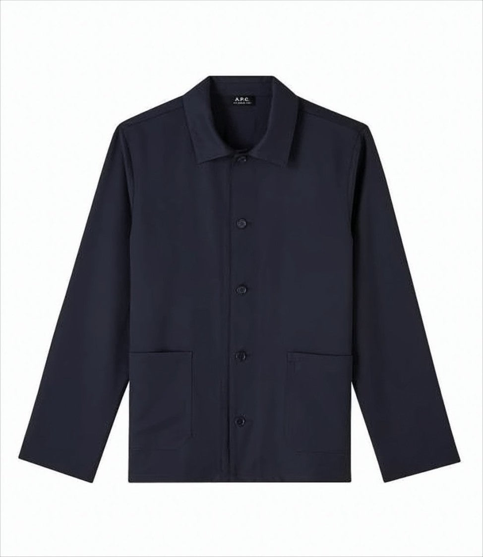 A.P.C. Minimalist Wool Jacket With Classic Collar