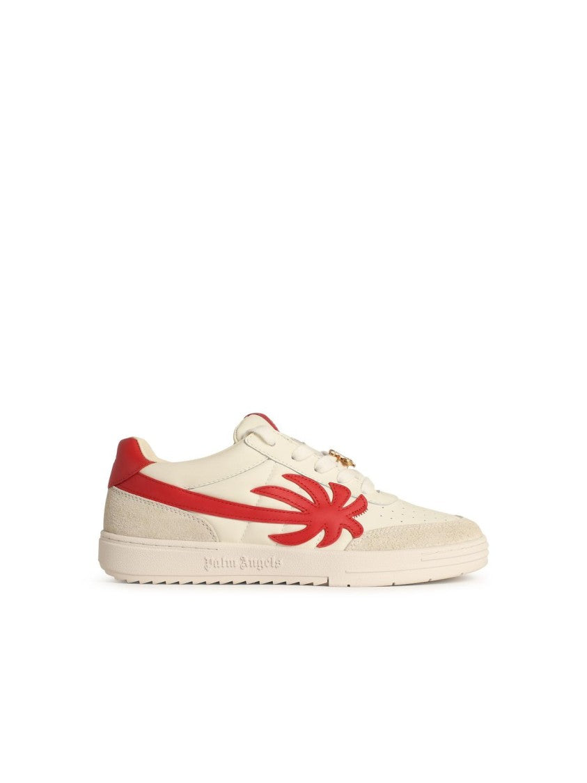 Palm Angels 'Palm' White Leather Sneakers