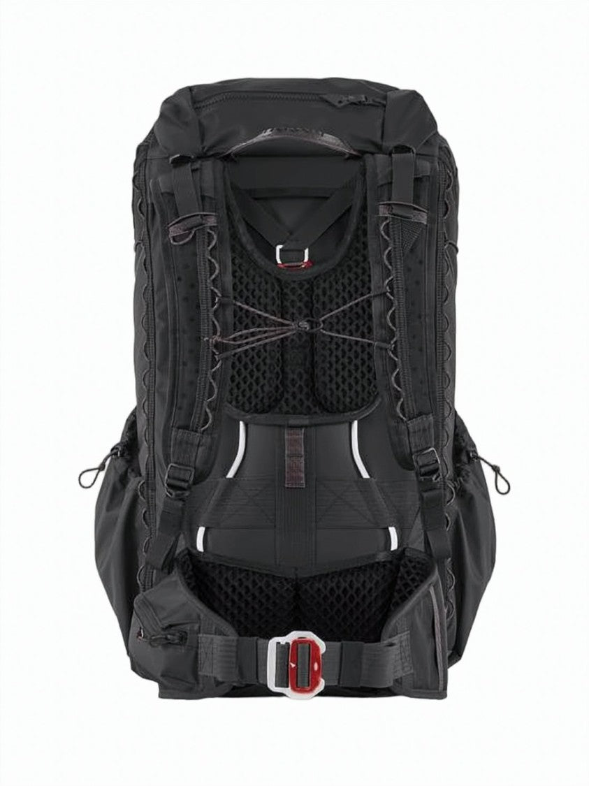 Klattermusen Durable Black Backpack With Flap Closure And Padded Support