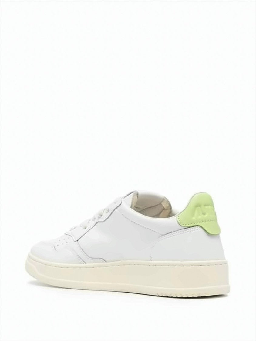 Autry Smooth Leather Low-Top Sneakers With Perforated Toe Box