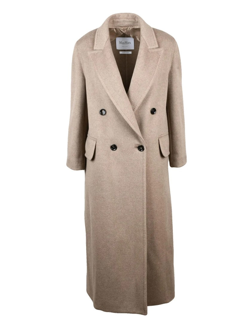 Max Mara Armonia Cashmere Coat With Double-Breasted Design And Classic Lapel
