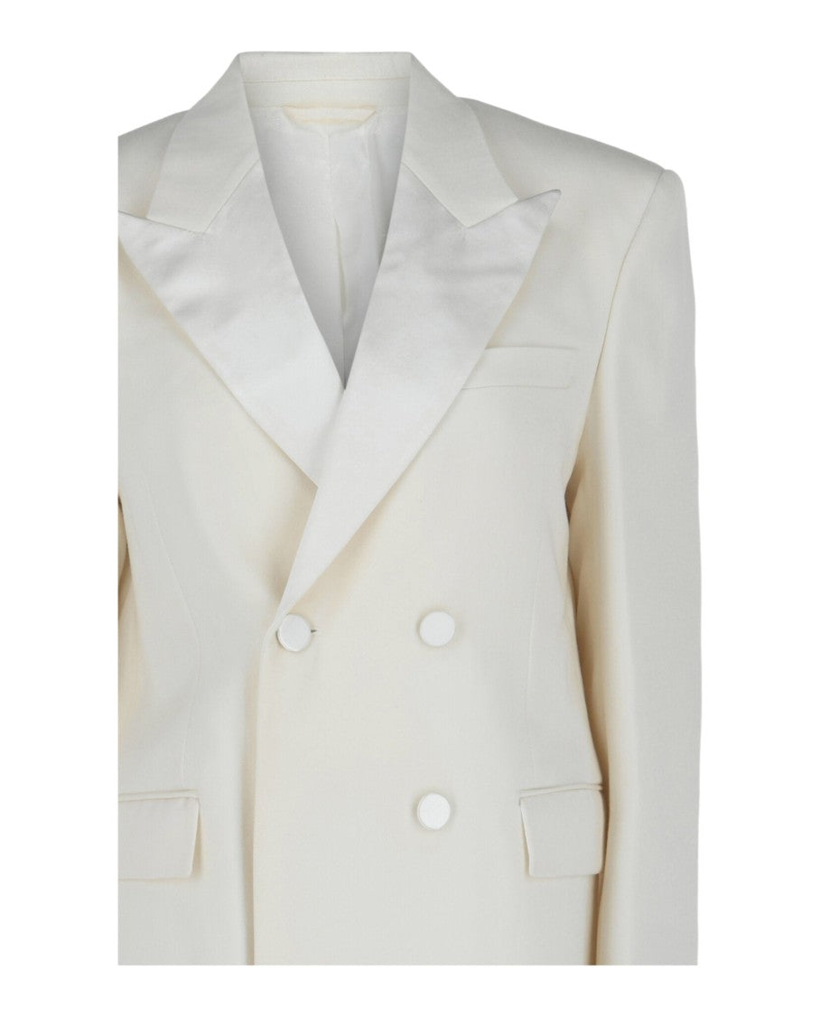 Givenchy Double-Breasted Satin Trimmed Jacket