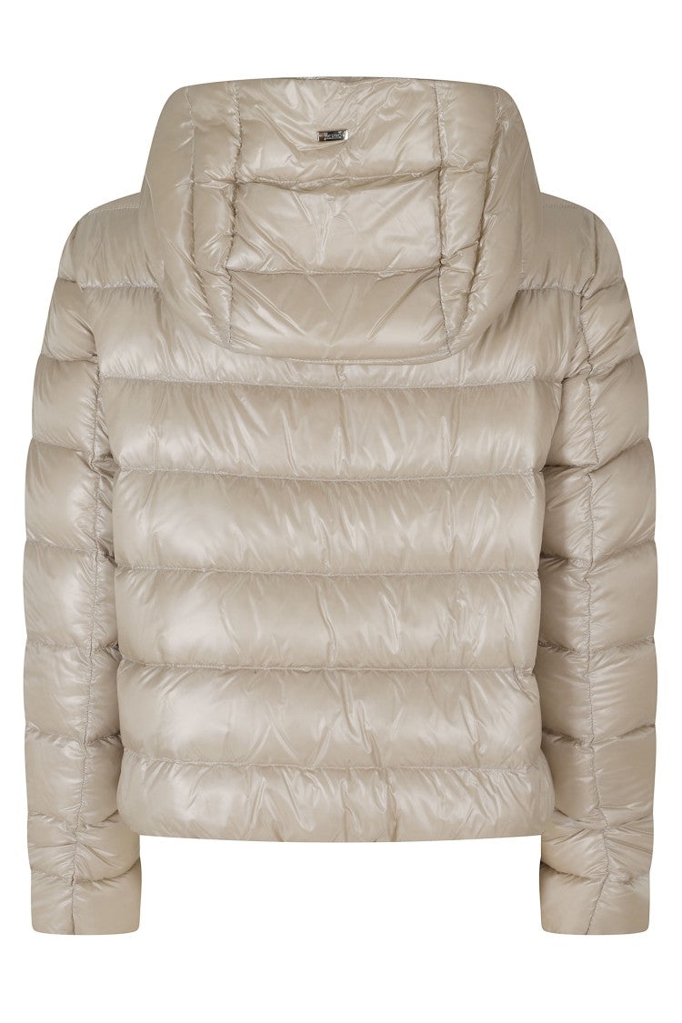 Herno Chantilly High Neck Hooded Double-Slider Zip Polyamide Down Jacket