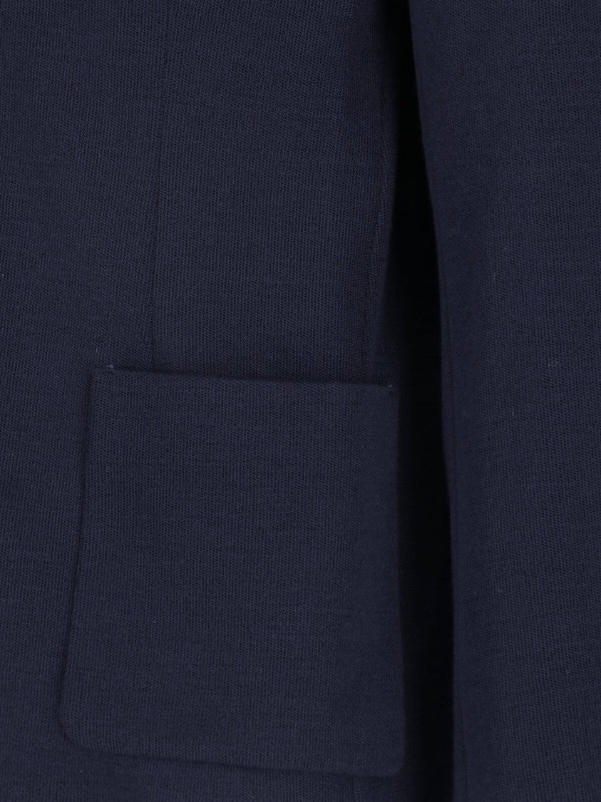 Giorgio Armani Blue Virgin Wool Single-Breasted Blazer