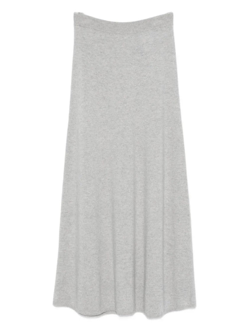 Lisa Yang Ribbed-Trim Cashmere Skirt