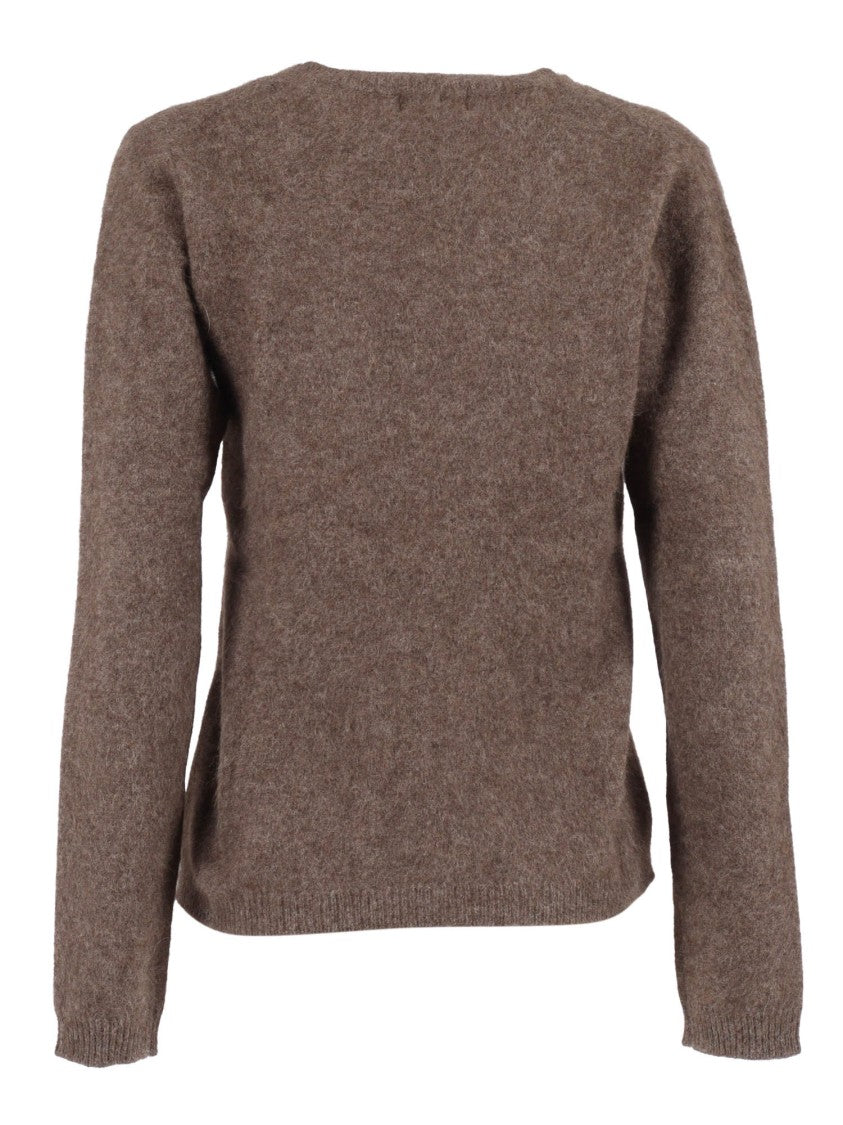 P.A.R.O.S.H. Brown Raccoon Fur Sweater